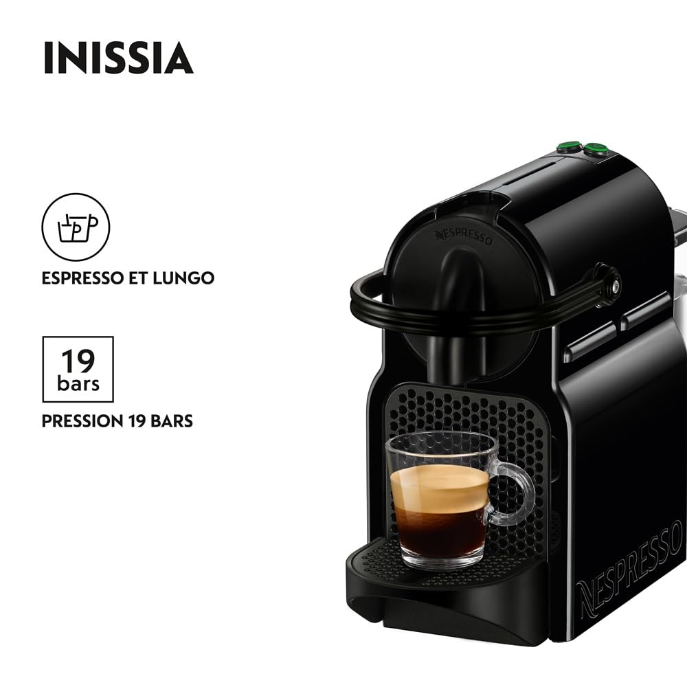 Fluxva Inissia – Machine à café à capsules une tasse, 19 bars, Noir – visuel 7