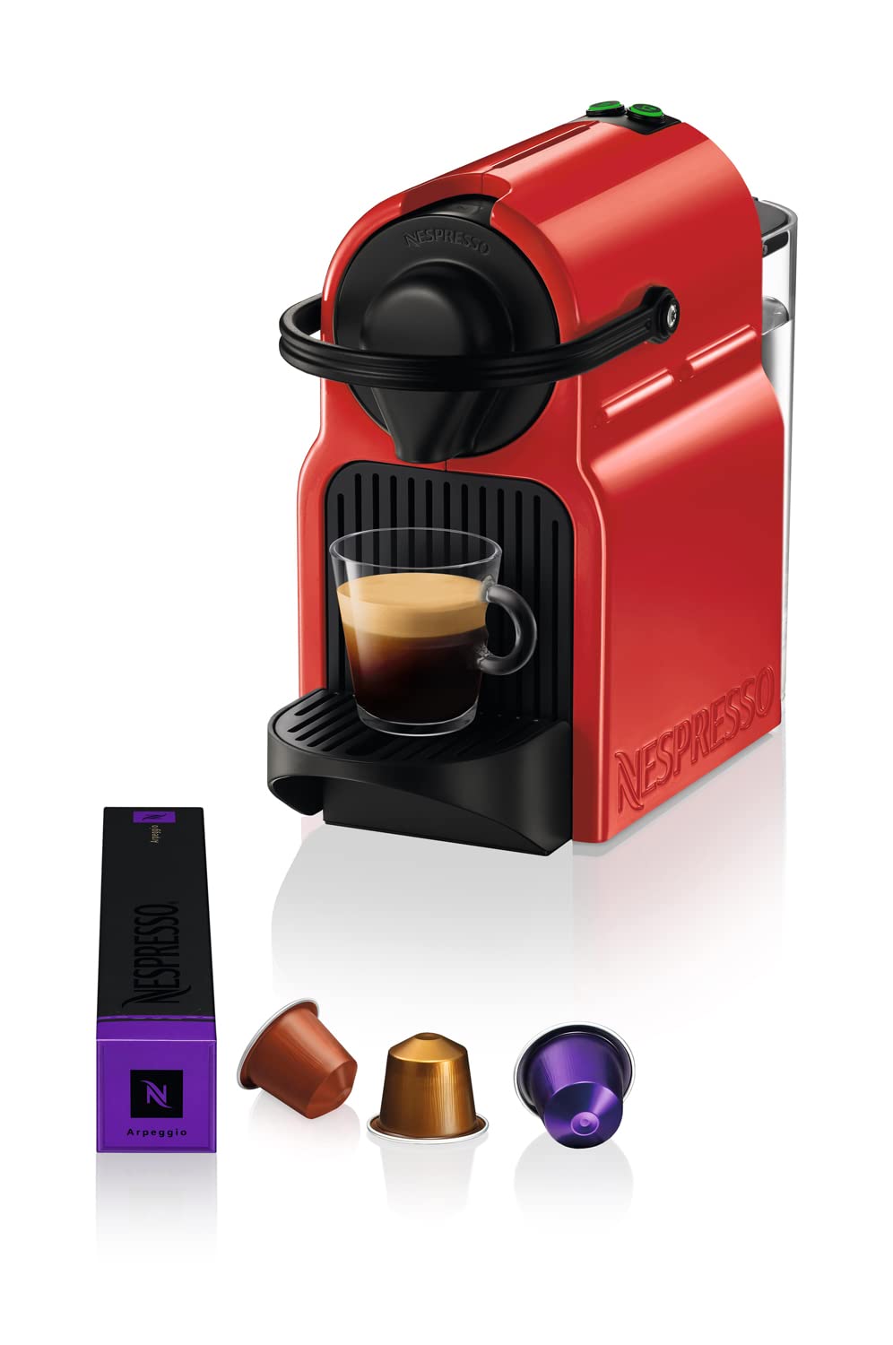 Fluxva Inissia – Cafetière à capsules, réservoir 0,7 L, Rouge Rubis – visuel 1