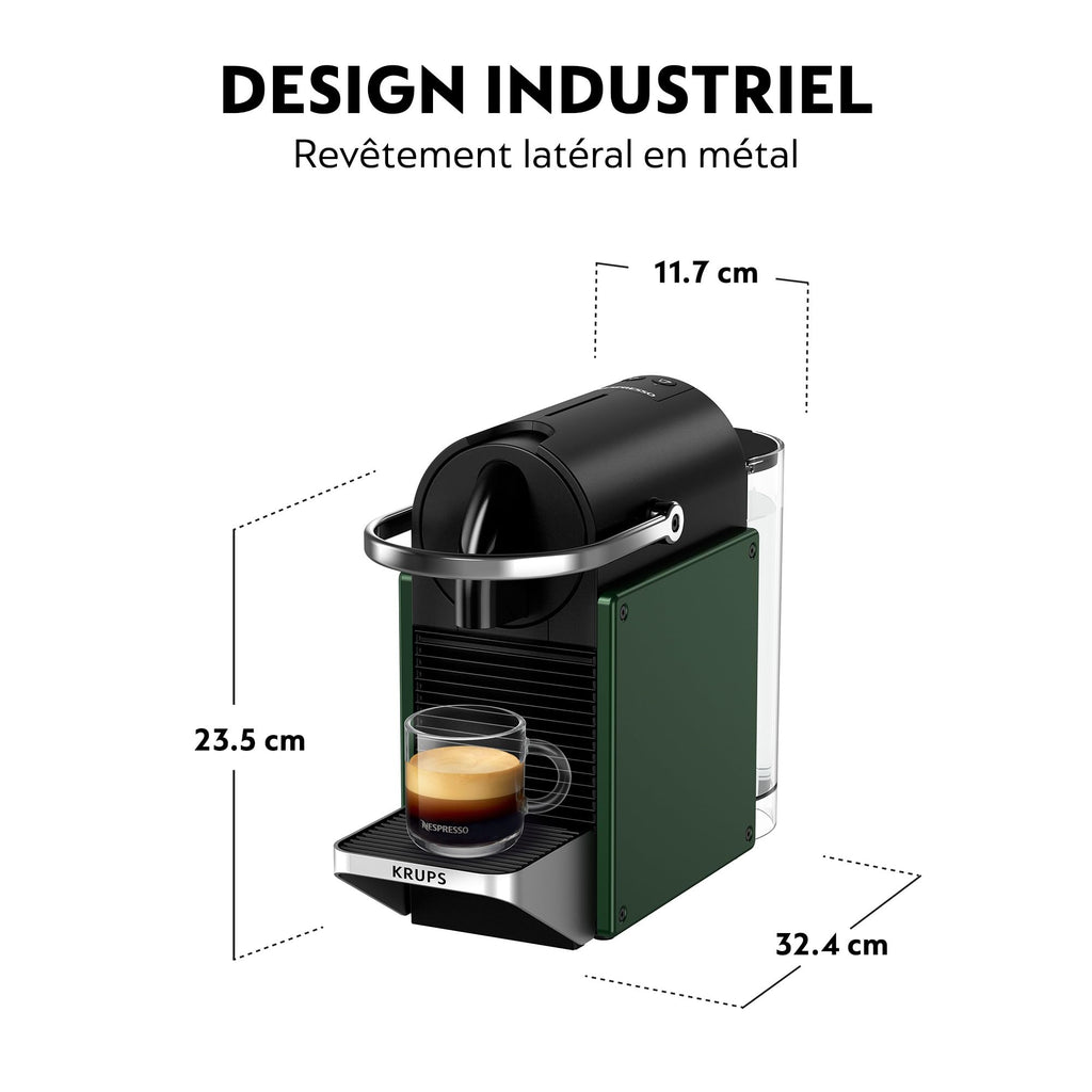 Fluxva Pixie – Machine à café à capsules, habillage métal, Vert Foncé – visuel 5