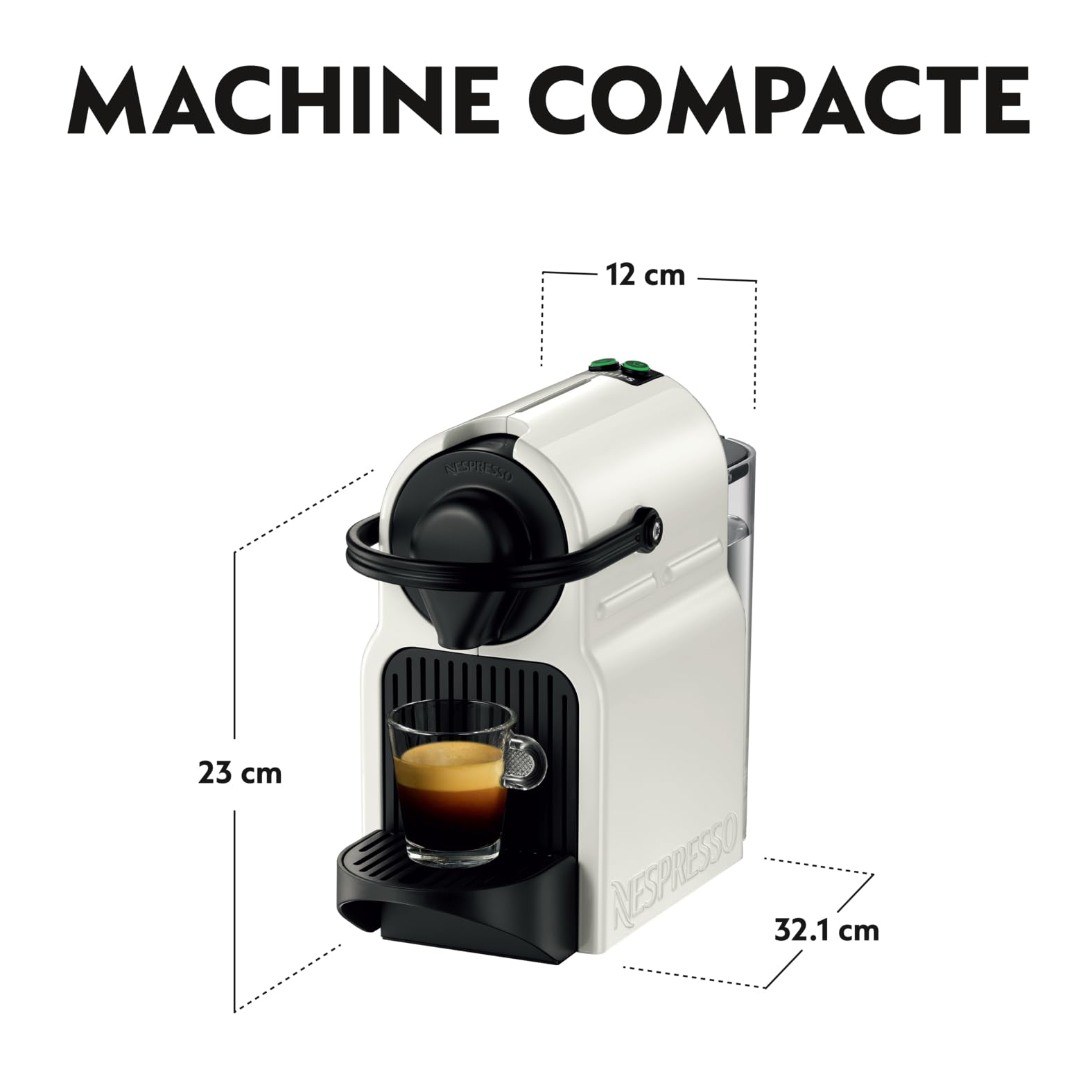 Fluxva Inissia – Cafetière espresso à capsules, Blanc – visuel 6
