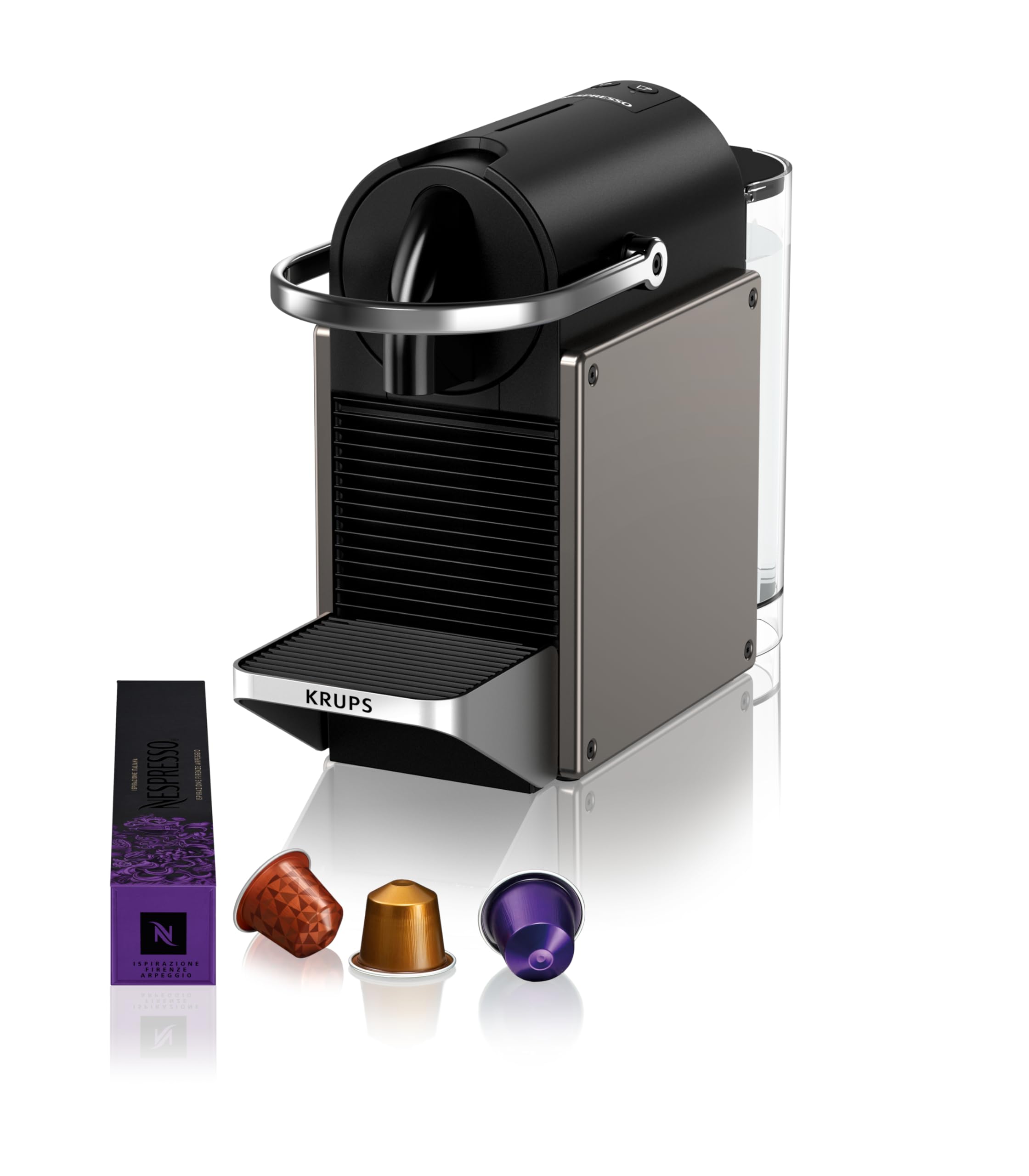 Fluxva Pixie – Machine à café à capsules, habillage métal, Titane – visuel 1