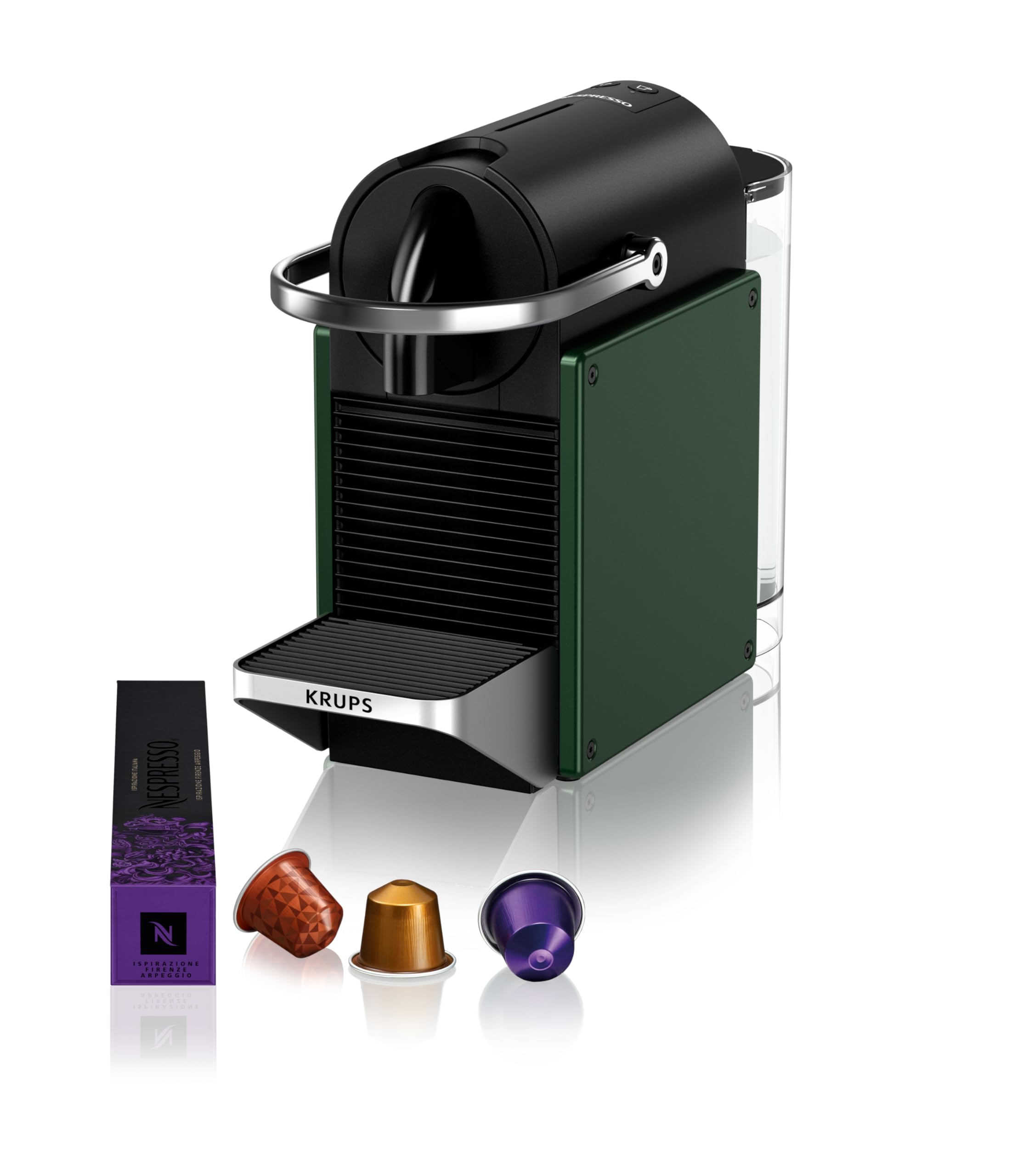 Fluxva Pixie – Machine à café à capsules, habillage métal, Vert Foncé – visuel 1